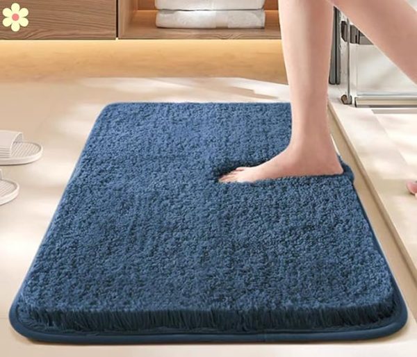 Doormat for Bedroom,Bathroom,Kitchen,Living Room,Room Mats  (Bathroom Rug Blue Mat, Medium)