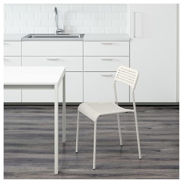 White Modern Chair Steel
