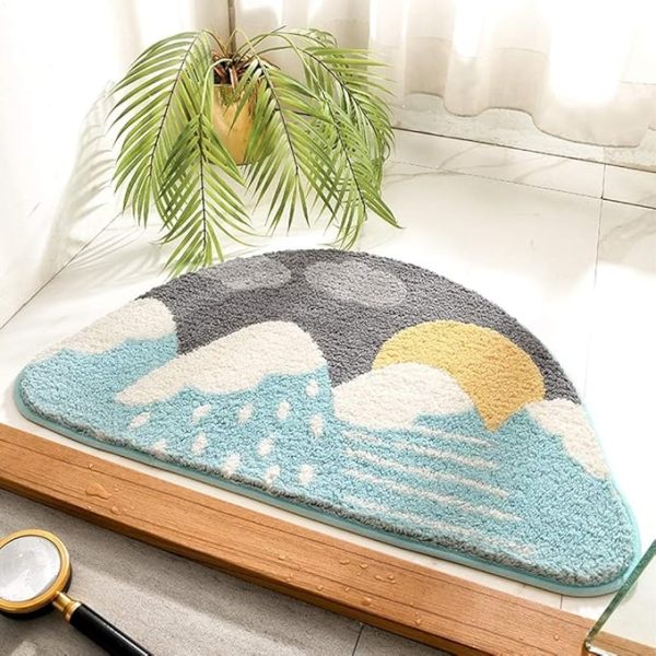 Mountain Super Soft Anti Skid (40x60 cm) Super Absorbent Mats Door Mats for Bathroom/Bedroom (Pack of 1)