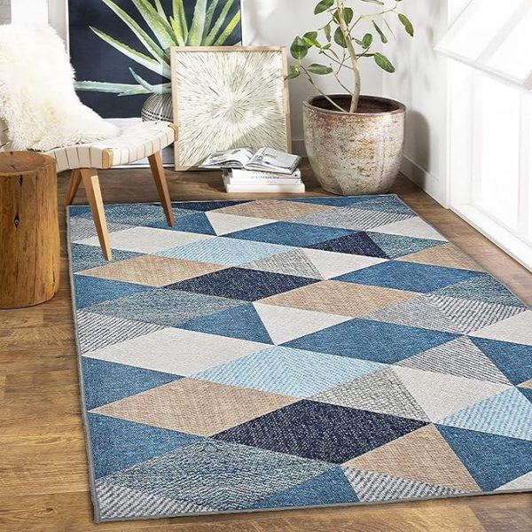 Crystals 3D Jet Multi Printed Carpet Rug Runner and Carpets for Bedroom/Living Area/ (3x5 ft)