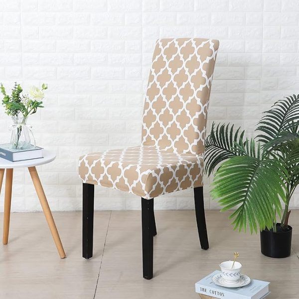 Chair Covers for Dining Room Set of 4, Removable Seat Protector for Home or Party