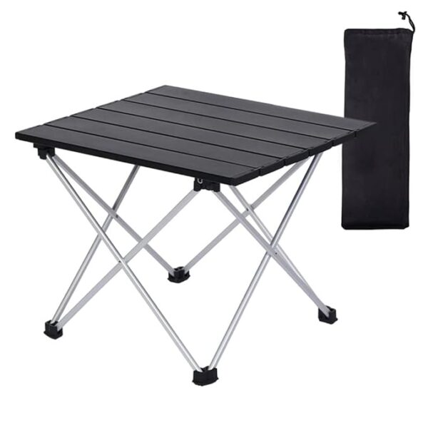 Portable Ultralight Camp Folding Side Table, Camping Table Foldable with Portable Bag, Aluminum Picnic Table Great for Camp